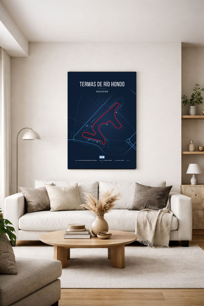 Cartel Circuito Termas de Río Hondo – Argentina | Póster MotoGP – Decoración de pared de carreras Kover Graphik