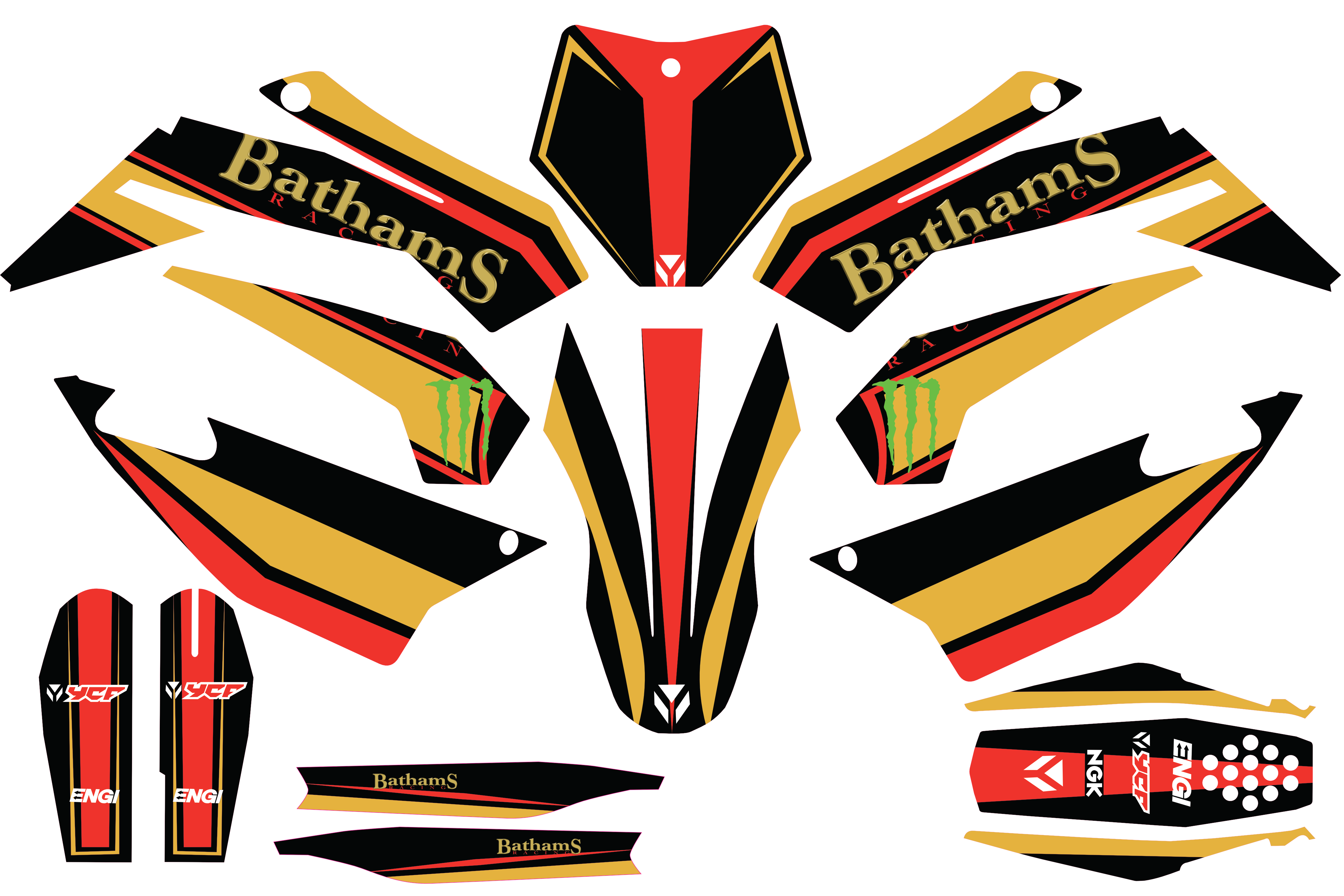 Kit Déco Moto YCF SP (2017+), Pilot (2018+), 155SM & 190SM (2021+) – Dirt Bike & Supermotard – Style Racing