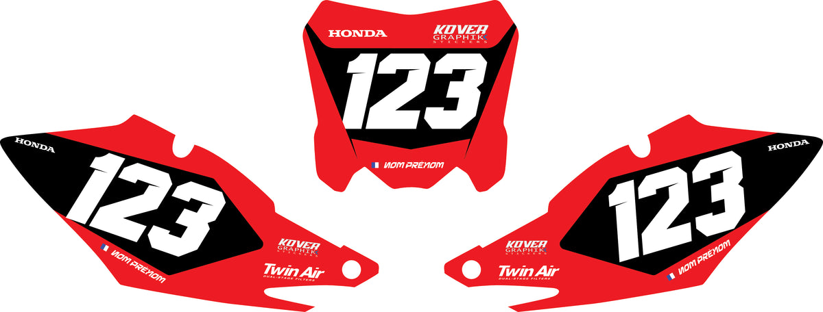 Fond de plaque Honda CRF 250 2014 2017 personnalisé