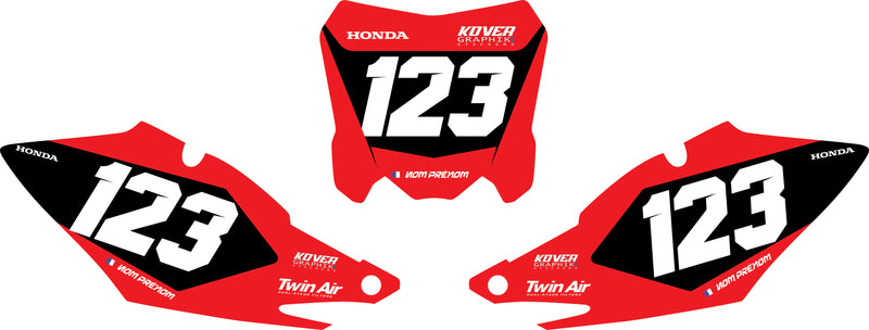 Fond de plaque Honda CRF 250 2014 2017 personnalisé-1