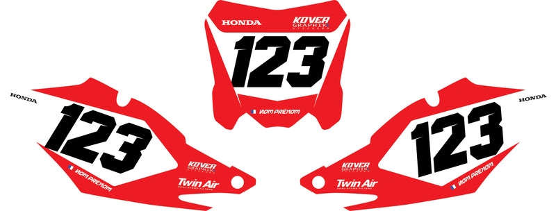 Fond de plaque Honda CRF 250 2014 2017 personnalisé-3