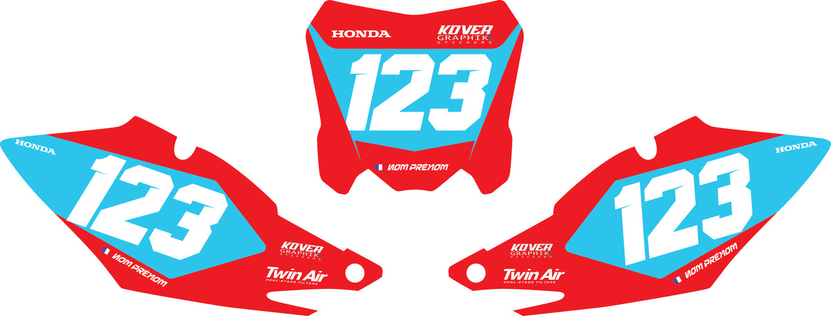 Fond de plaque Honda CRF 250 2014 2017 personnalisé-2
