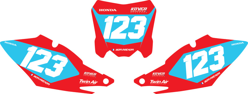 Fond de plaque Honda CRF 250 2014 2017 personnalisé-2