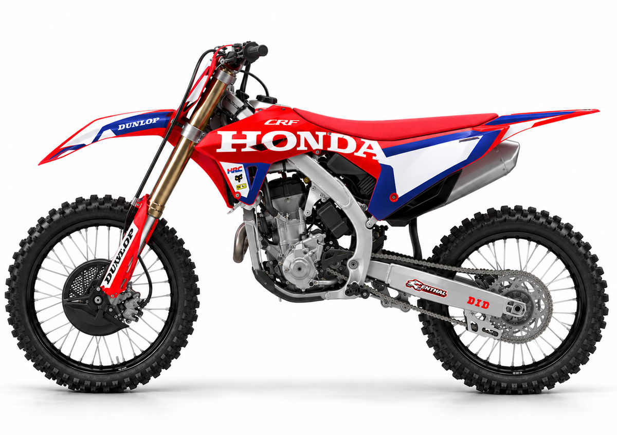 Kit gráfico para Honda CRF 250R 2022-2025 – Edición Blanca, diseño HRC | Kover Graphik-1