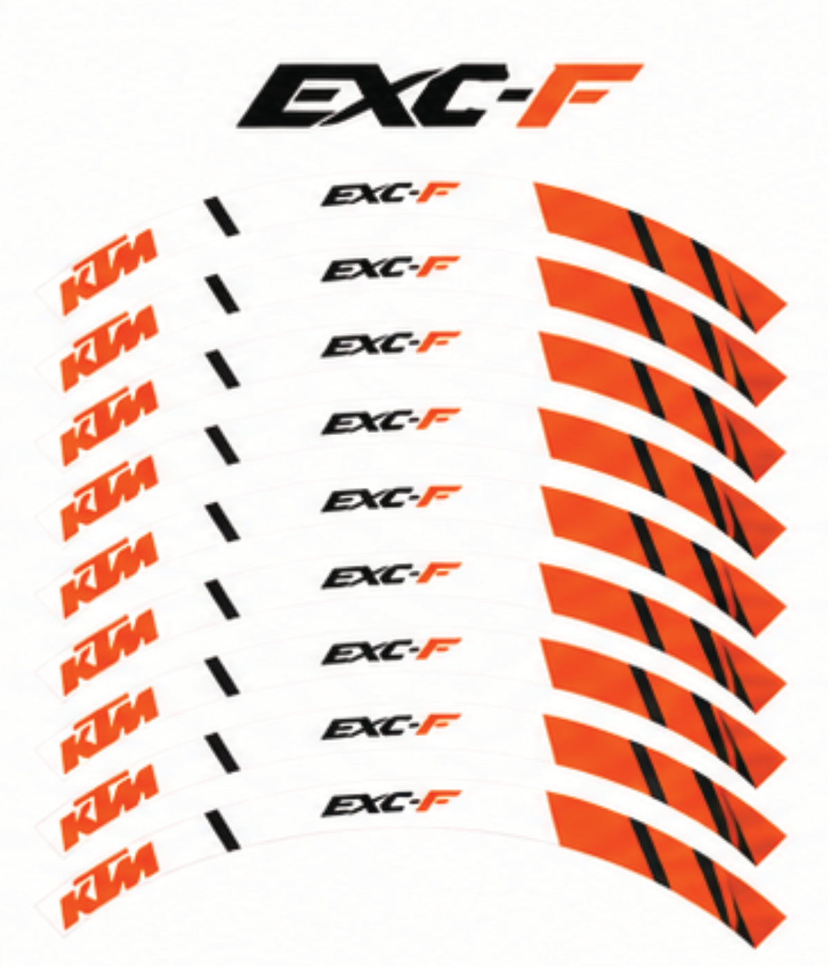 Kit déco jantes KTM – Design EXC-F-1