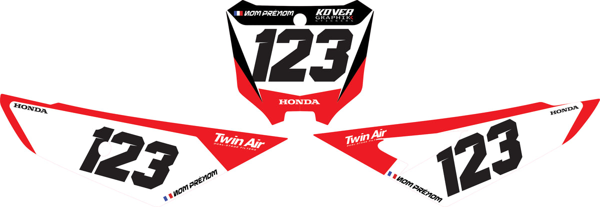 Fond de plaque Honda CRF 250 / CRF 450 2025 personnalisé-1