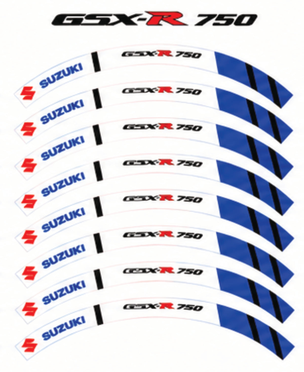 Kit déco jantes Suzuki – Design GSX-R 750-1
