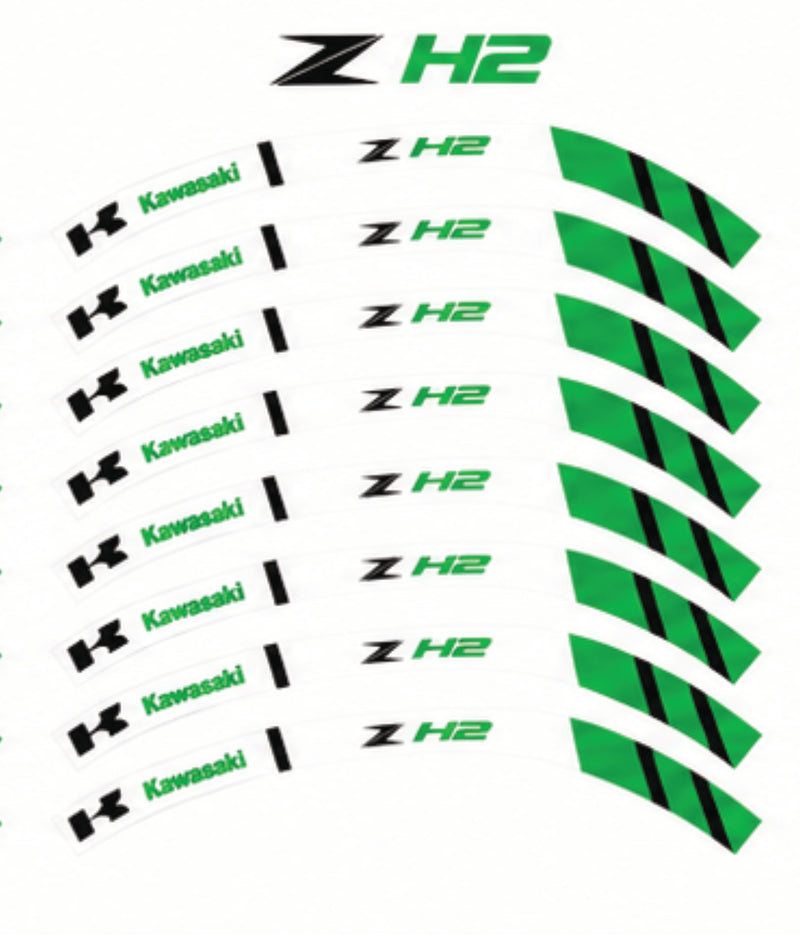 Kit déco jantes Kawasaki – Design H2-1