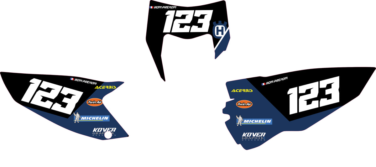 Fond de plaque Enduro Husqvarna FC 2014 2016 personnalisé