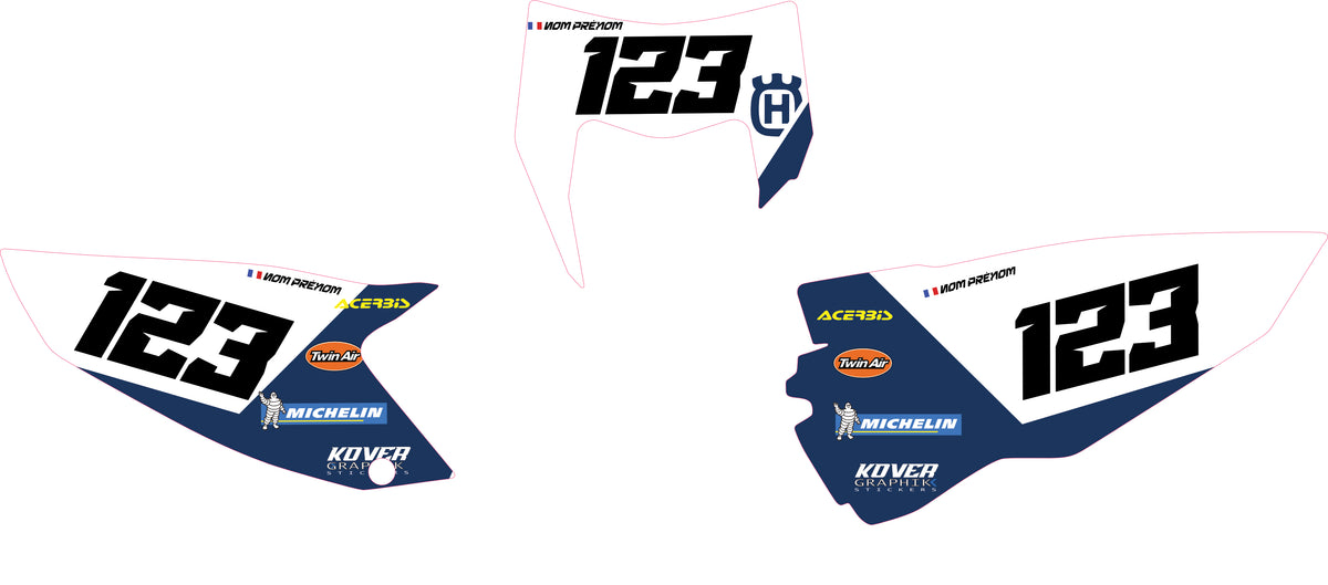 Fond de plaque Enduro Husqvarna FC 2014 2016 personnalisé-3