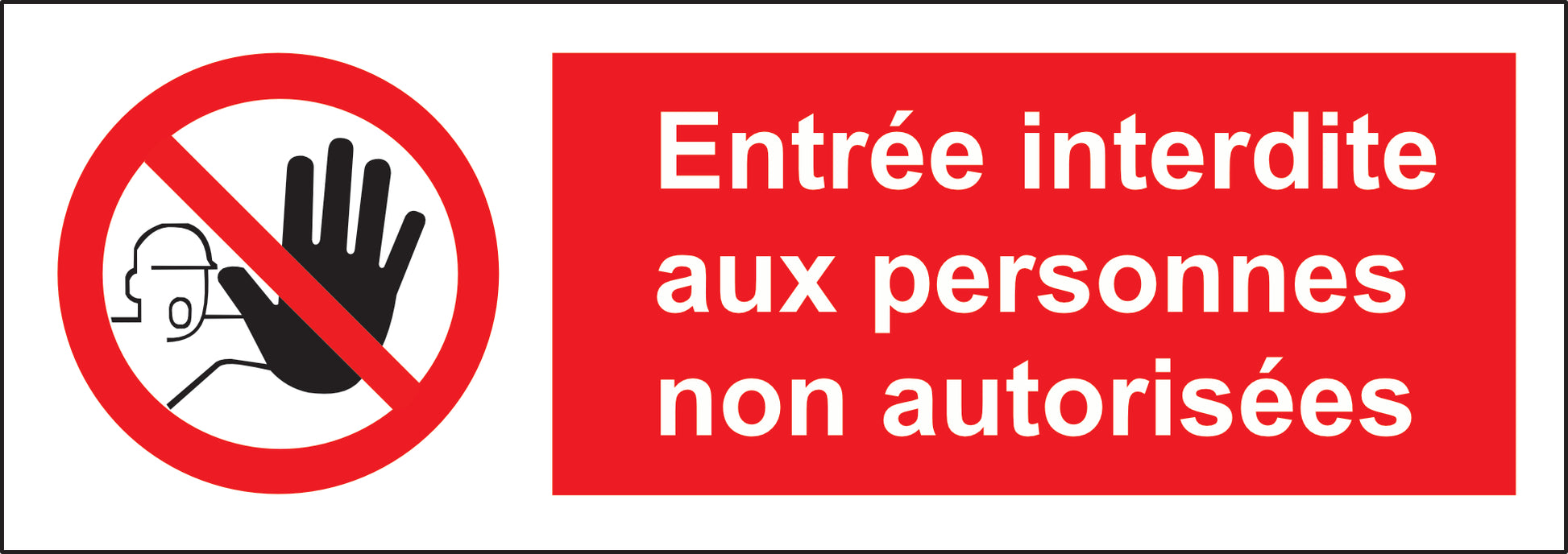 Sticker Entrée Interdite aux Personnes Non Autorisées – Pictogramme – Plusieurs tailles & lots-2