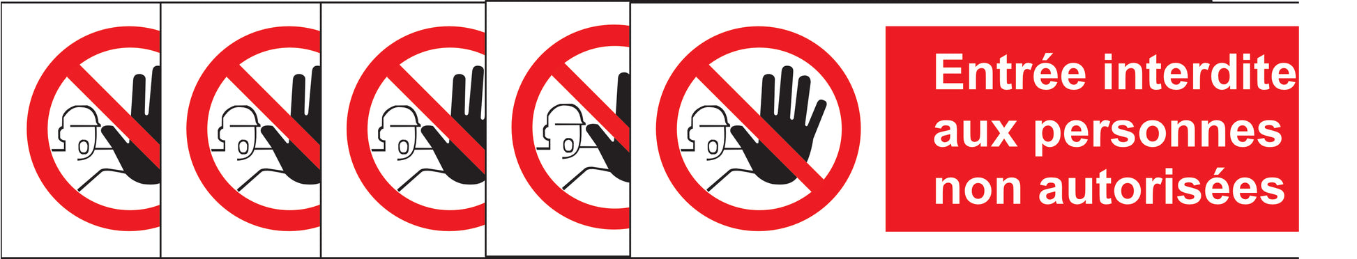 Sticker Entrée Interdite aux Personnes Non Autorisées – Pictogramme – Plusieurs tailles & lots-6