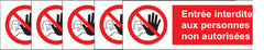 Sticker Entrée Interdite aux Personnes Non Autorisées – Pictogramme – Plusieurs tailles & lots-6