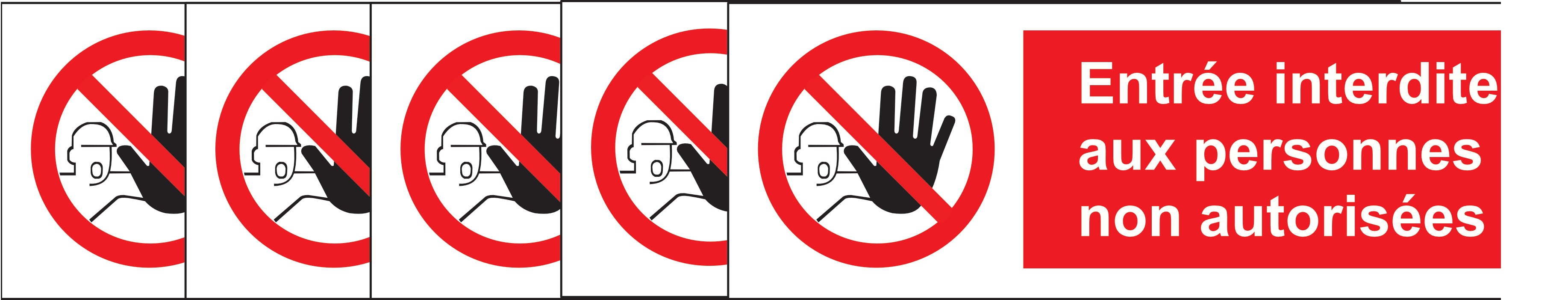 Sticker Entrée Interdite aux Personnes Non Autorisées – Pictogramme – Plusieurs tailles & lots-6