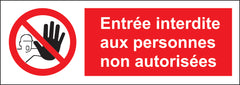Sticker Entrée Interdite aux Personnes Non Autorisées – Pictogramme – Plusieurs tailles & lots-4