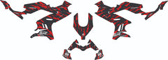 Kit déco noir et rouge pour CF Moto 675 SR-R, gabarits des stickers