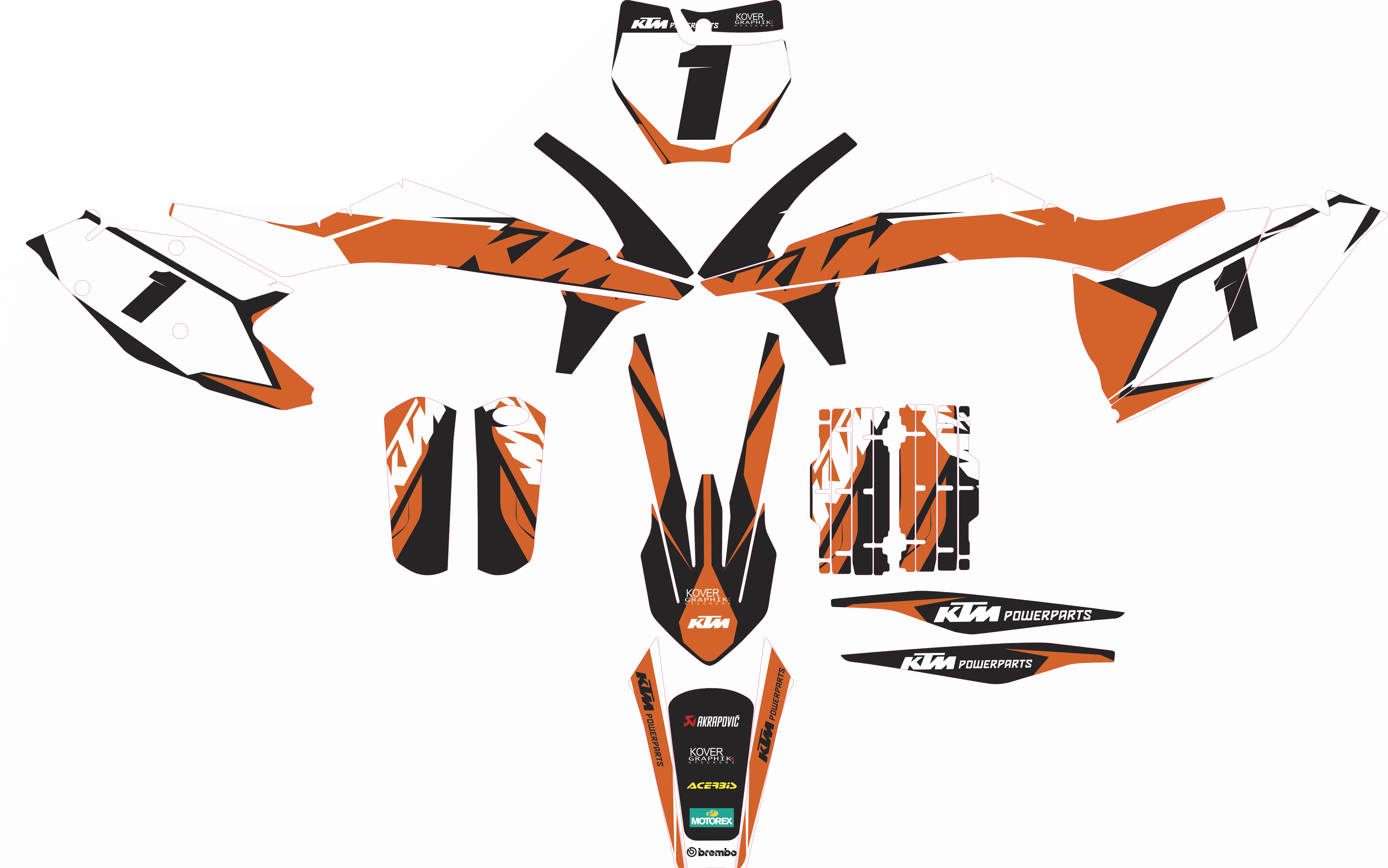 Kit déco KTM SX 250 2016-2023 – Design Factory PowerParts