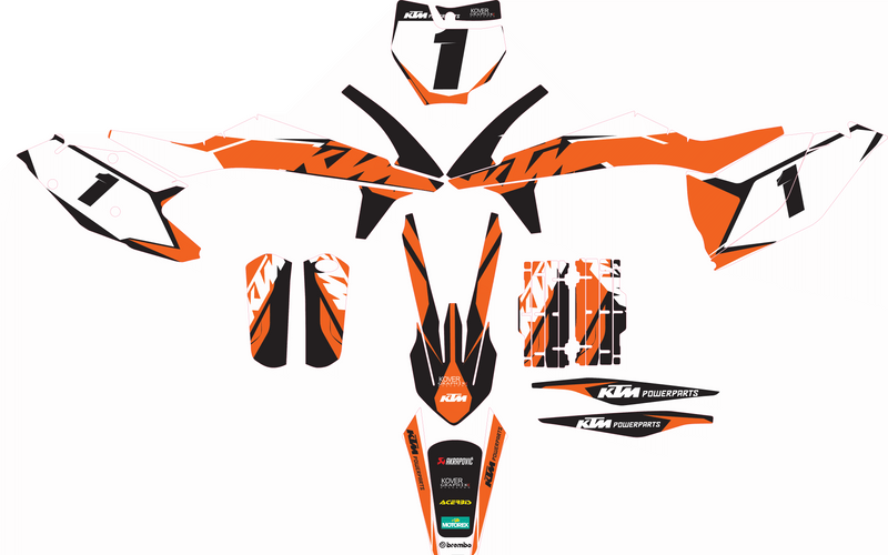 Kit déco KTM SX 250 2016-2023 – Design Factory PowerParts-2