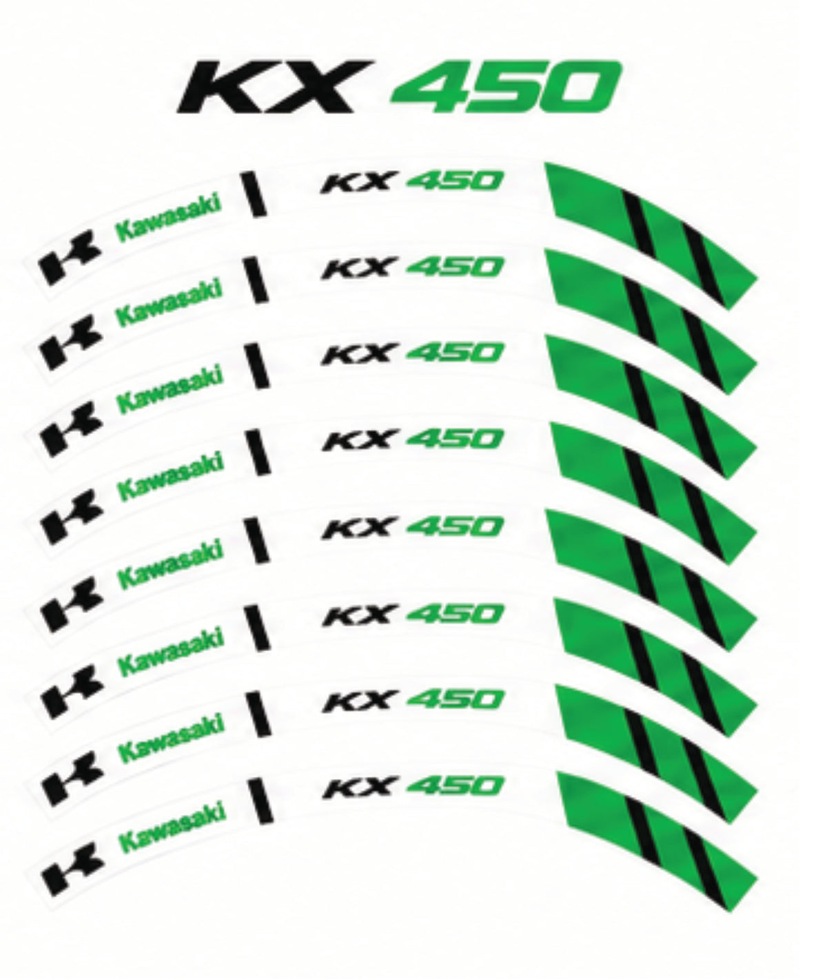 Kit déco jantes Kawasaki – Design KX 450-1