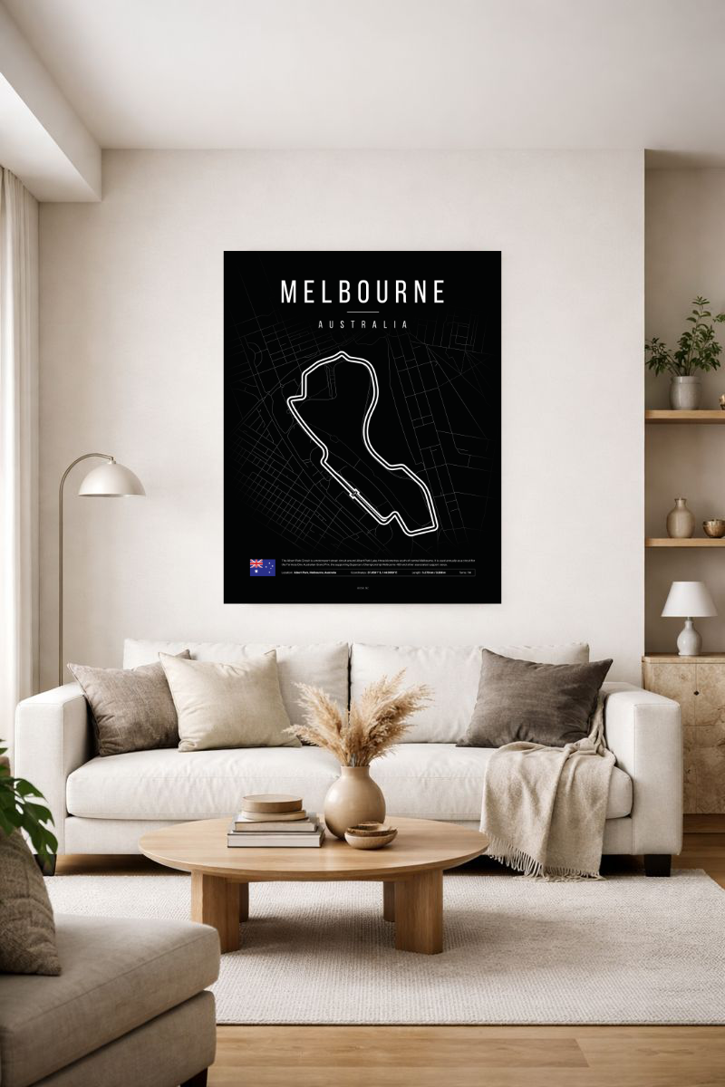 Poster Melbourne – Albert Park | F1 Track Map