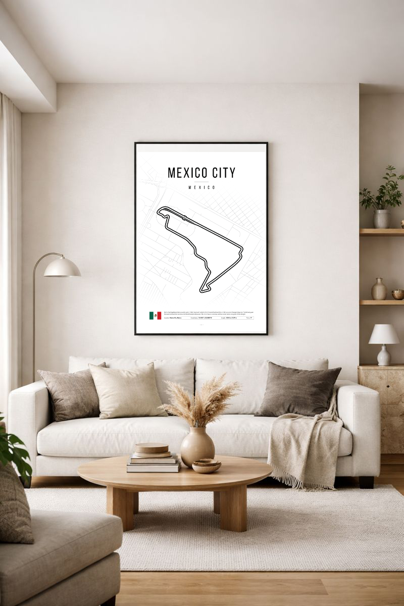 Poster Mexico City – Mexique | Affiche Circuit F1 Autódromo Hermanos Rodríguez-1