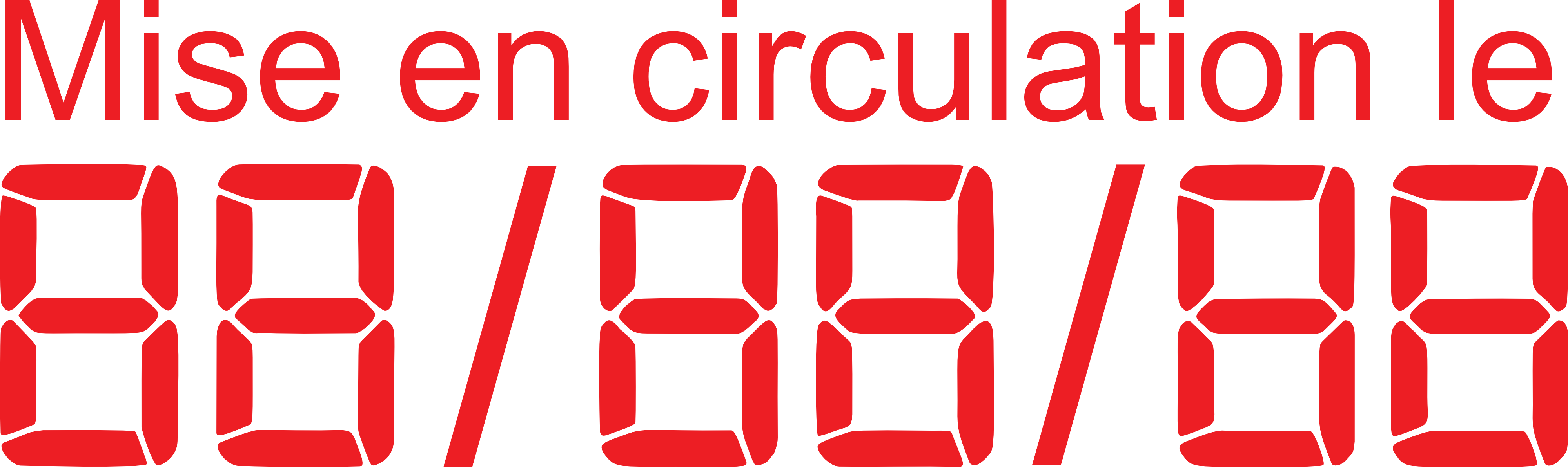 Kit Affichage stickers Mise en Circulation Voiture – Chiffres Modulables PLV Pare-Brise