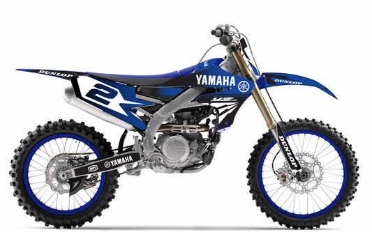 Kit Déco compatible Yamaha YZF & WRF 250 / 450 (2018–2023) – Design Factory Racing Bleu | Kover Graphik
