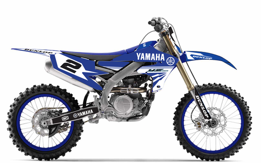 Kit Déco compatible Yamaha YZF & WRF 250 / 450 (2018–2023) – Design Factory Racing Bleu | Kover Graphik