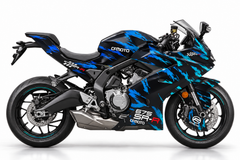 Kit déco CF Moto 675 SR-R 2025-2026 noir & bleu dégradé-1