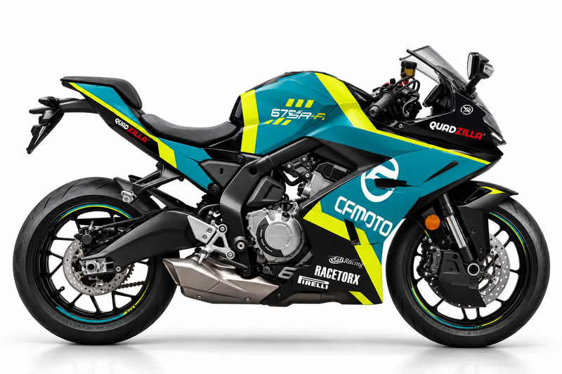 Kit déco CF Moto 675 SR-R 2025-2026 turquoise Road Racing-1