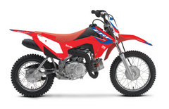 Kit Déco Moto Compatible avec Honda CRF 110 (2013–2018)  – Design Racing Rouge/Bleu-1