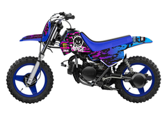 Kit déco Yamaha PW50 – Savage Edition Violet/Bleu | Stickers Moto Enfant Premium-1