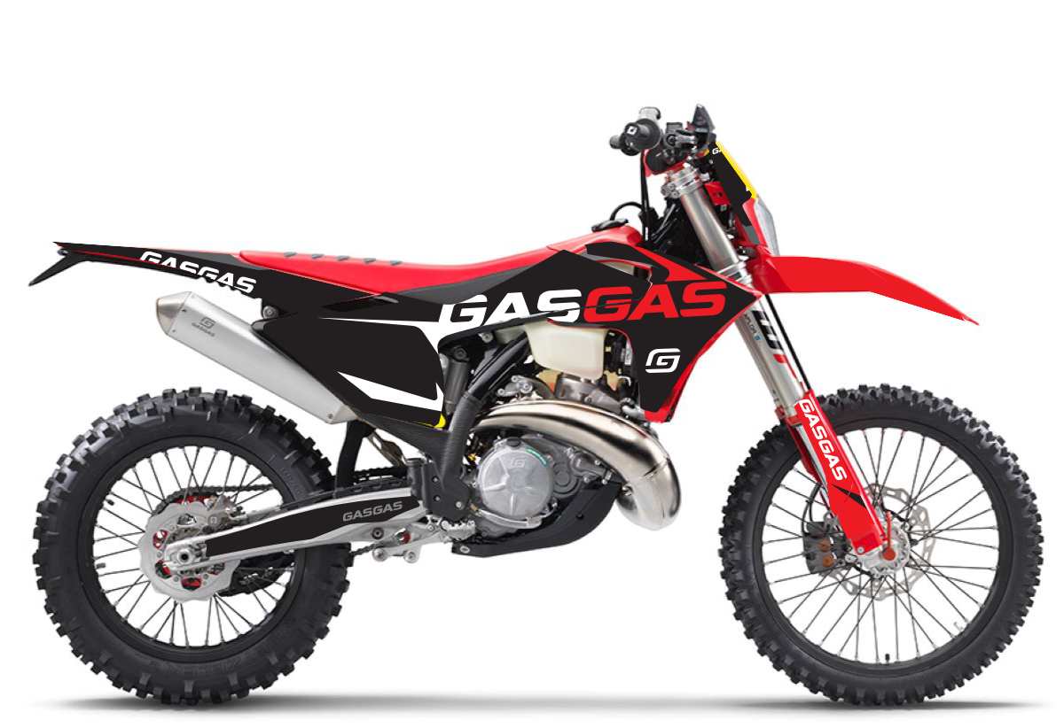 Kit déco GasGas EC & MC 125 à 450 (2024–2025) – Design Racing Rouge / Noir