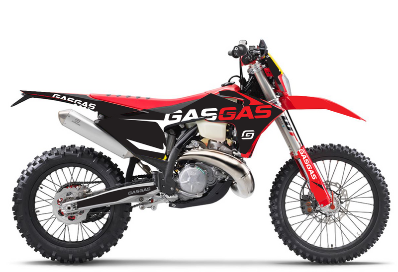 Kit déco GasGas EC & MC 125 à 450 (2024–2025) – Design Racing Rouge / Noir-1