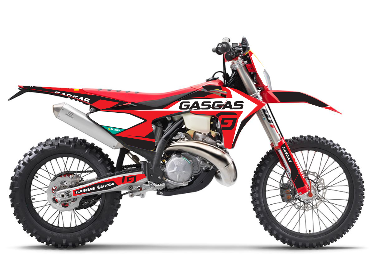 Kit déco GasGas EC & MC 125 à 450 (2024–2025) – Design Racing Rouge / Noir-1
