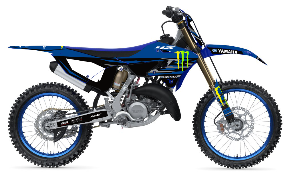 Kit Déco compatible Yamaha YZ 125 & YZ 250 (2021 à aujourd’hui) – Design Factory Racing Bleu-1