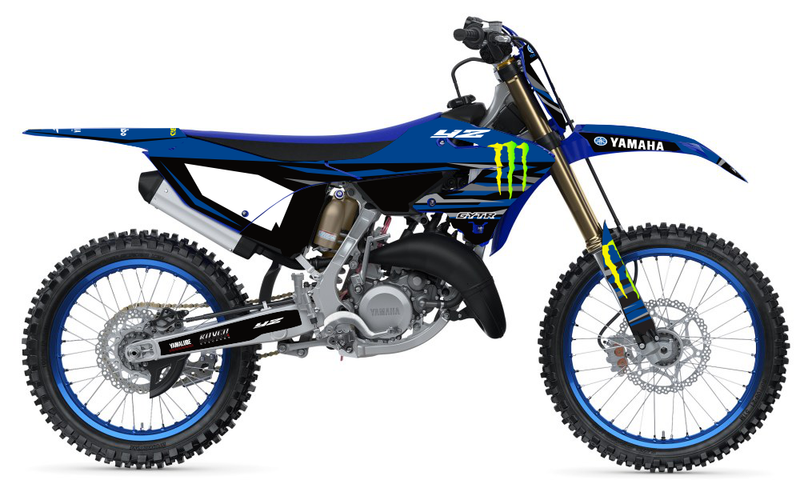 Kit Déco compatible Yamaha YZ 125 & YZ 250 (2021 à aujourd’hui) – Design Factory Racing Bleu-1