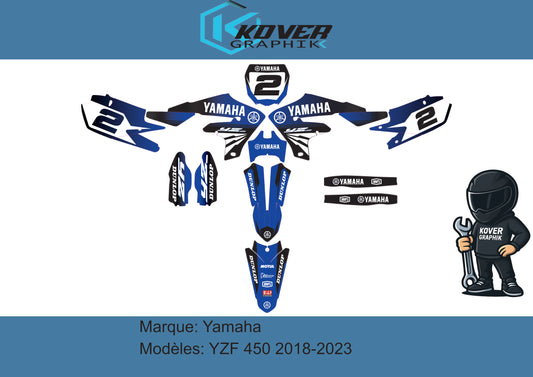 Kit déco Yamaha YZF 450 2018-2023 – Design Factory Racing | Kover Graphik