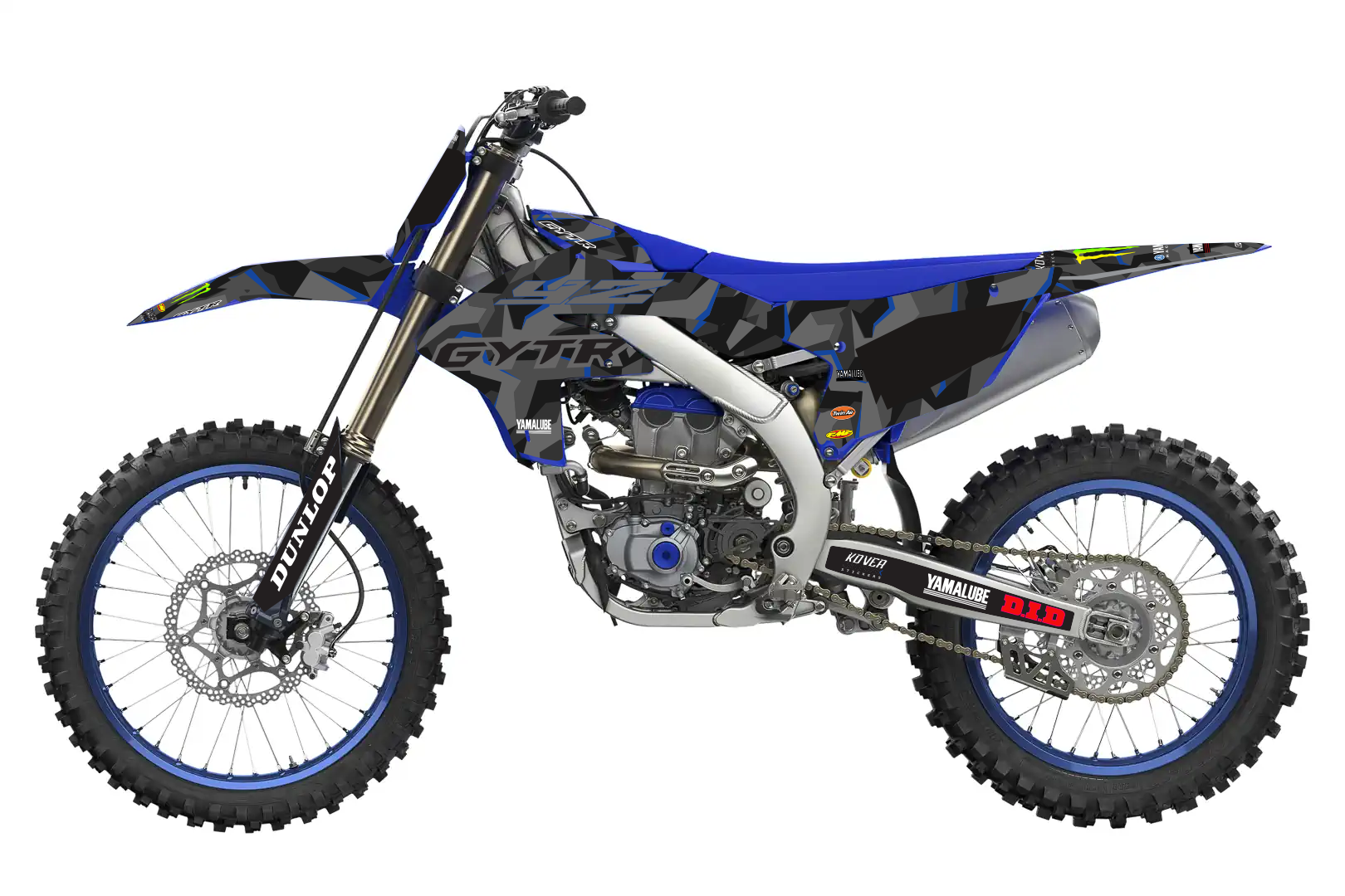 Kit Déco Yamaha YZF 450 (2023-2026) – Design Camo Bleu Racing