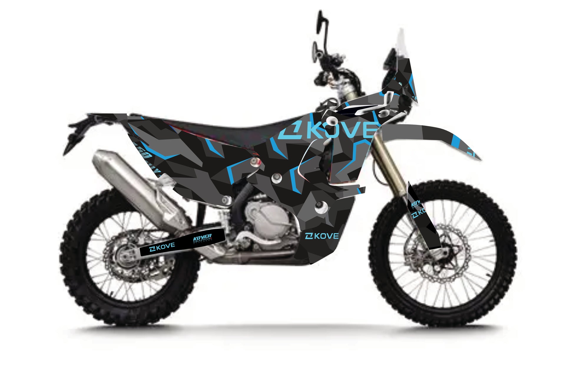 Kit Déco Kove 450 Rally Stealth Blue | Design Tech & Sport-1