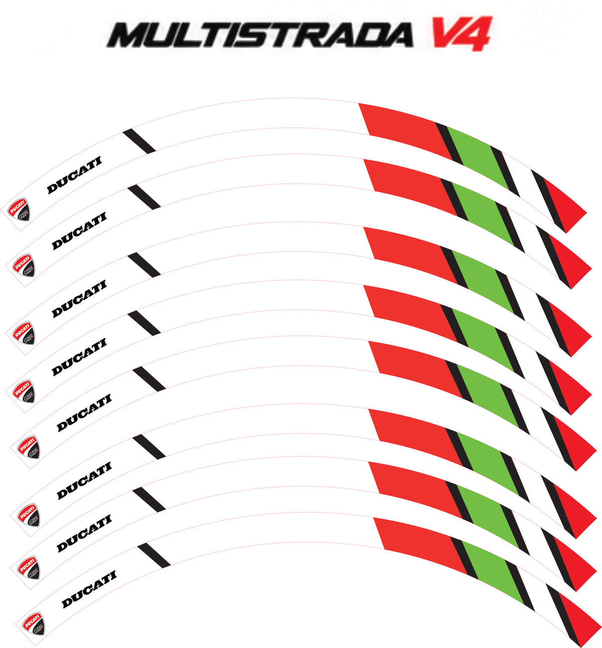 Kit déco jantes Ducati – Design Multistrada V4