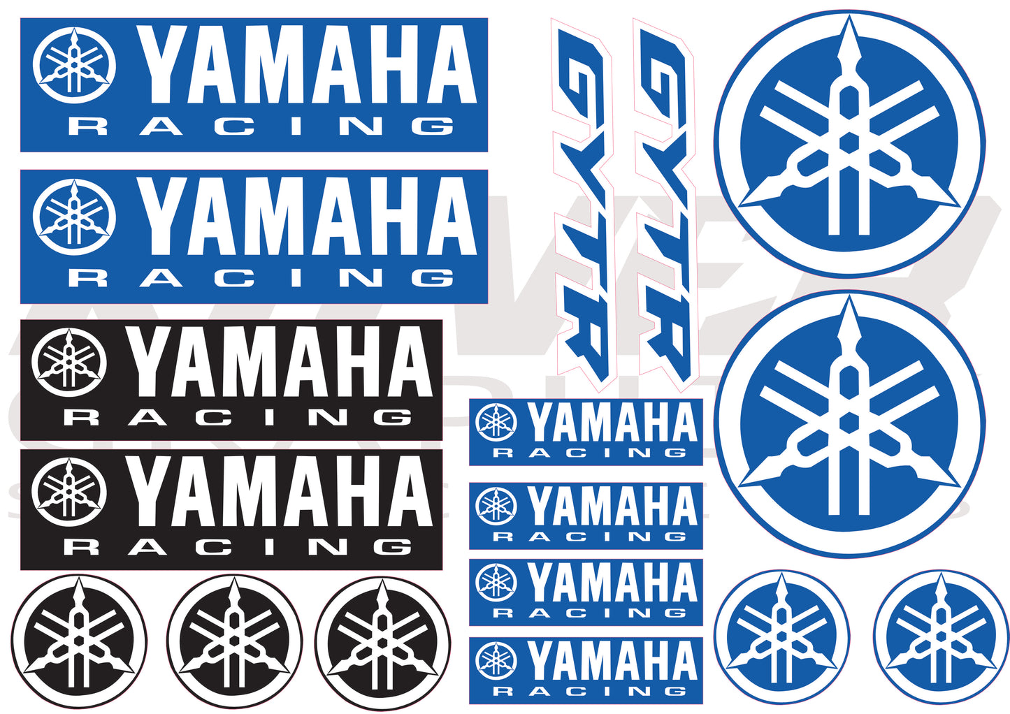 Stickers compatibles Yamaha Racing – Planche Autocollants Moto Vinyle Premium