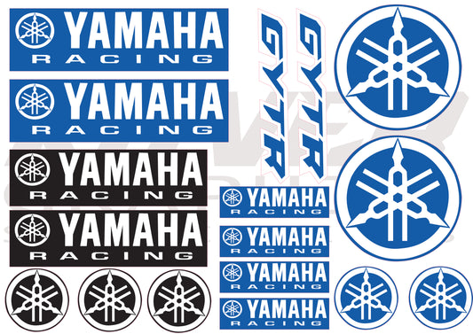 Stickers compatibles Yamaha Racing – Planche Autocollants Moto Vinyle Premium