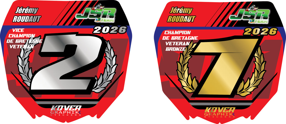 Plaques de numéro moto personnalisées – Championnat