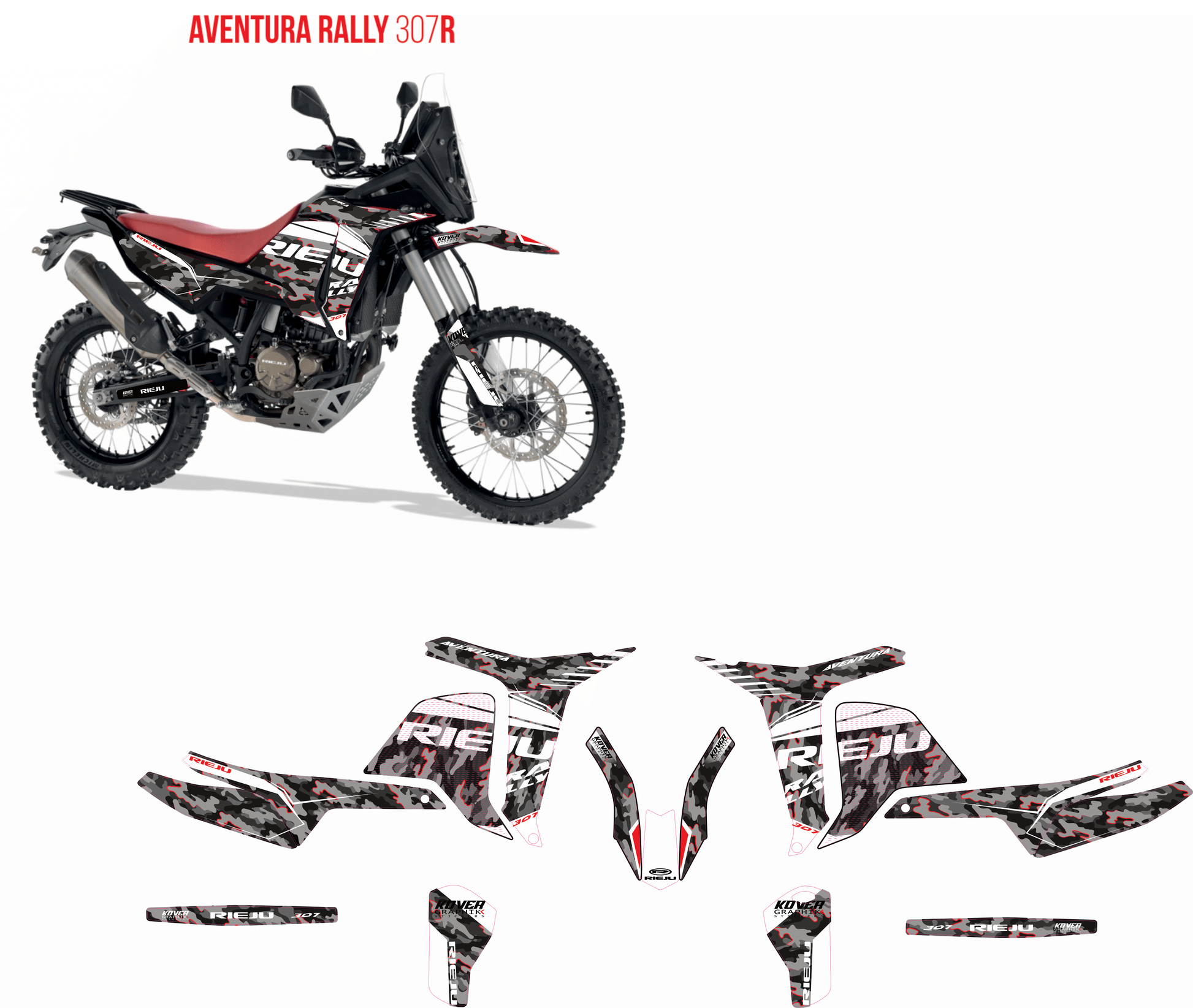 Kit Déco Rieju Aventura Rally 307R – Urban Camo Edition-1