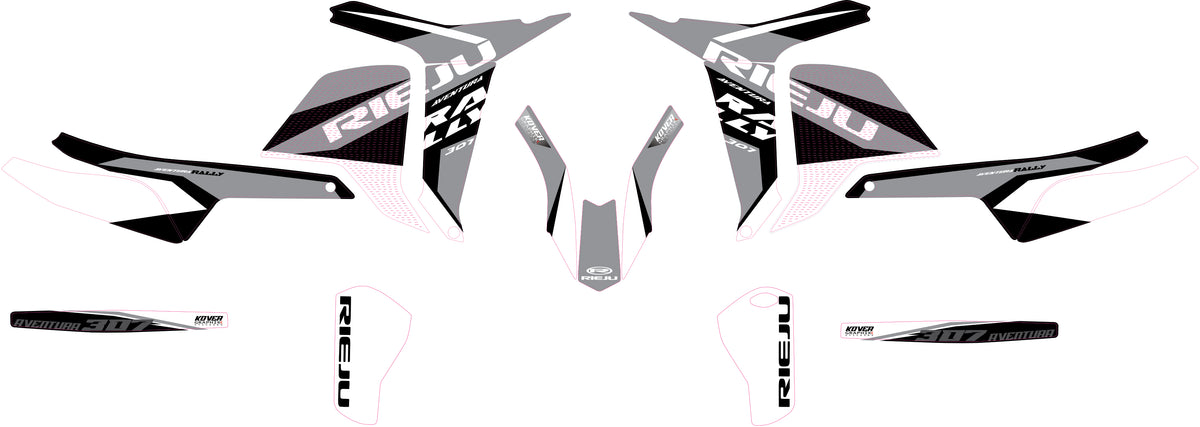 Kit Déco Rieju Aventura Rally 307R – Factory Grey Edition-2