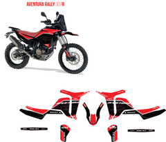 Kit Déco Rieju Aventura Rally 307R Rouge & Noir – Stickers Premium Haute Résistance-1