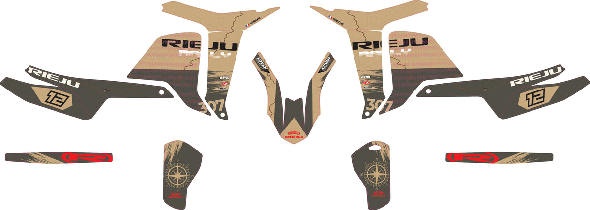 KIT GRÁFICO DE MOTOCICLETA compatible con motocross YCF Pilot 2018-2025 estilo Honda HRC-1