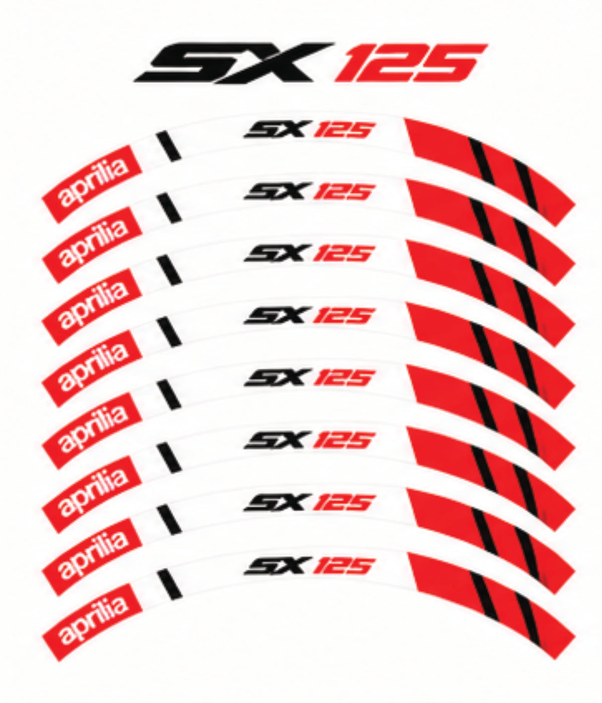 Kit déco jantes Aprilia – Design SX 125-1