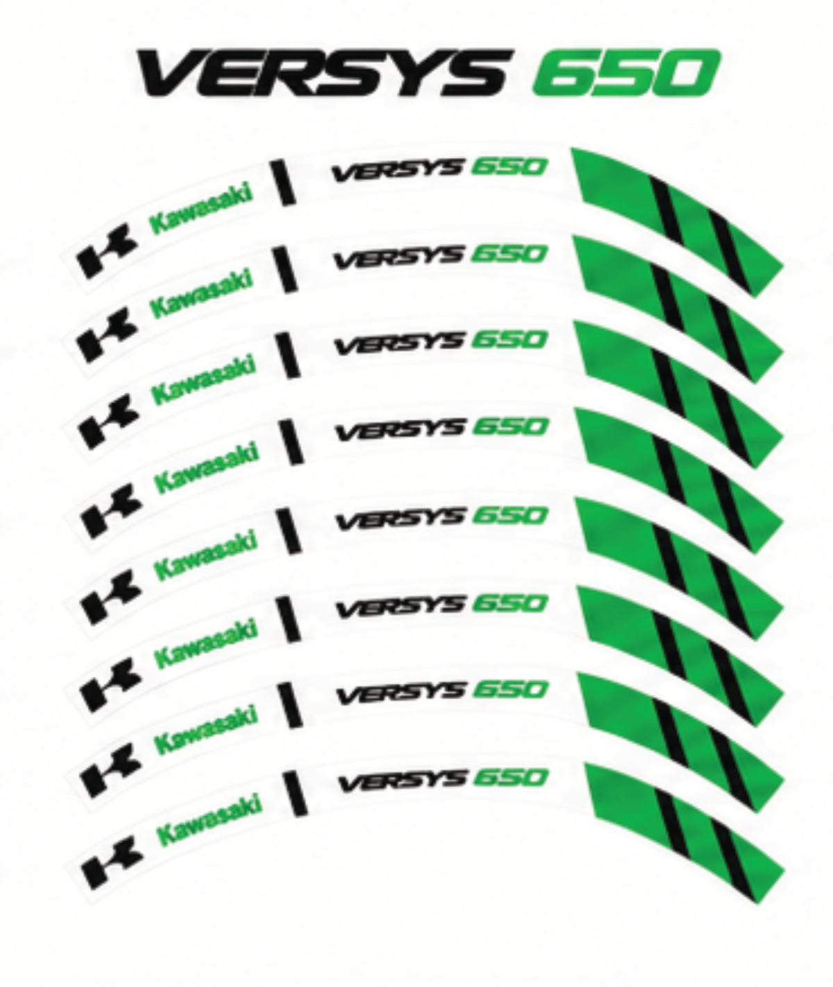 Kit déco jantes Kawasaki – Design Versys 650